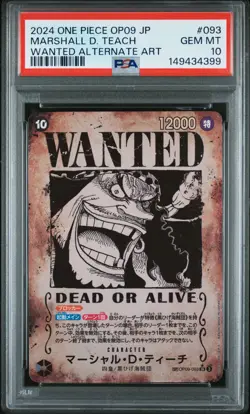 2024 ONE PIECE JPN OP09-EMPERORS IN THE NEW WORLD #093 MARSHALL D. TEACH PSA 10 - Image 1