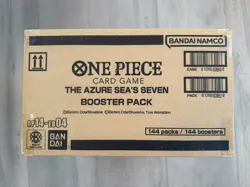 One Piece The Azure Sea's Seven OP-14-EB04 Sleeved Booster Case 144 Packs Sealed - Image 1