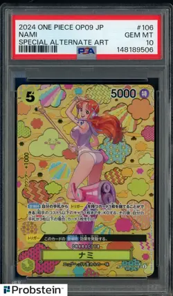 2024 One Piece OP09 Japanese Special Alternate Art #106 Nami PSA 10 GEM MINT - Image 1