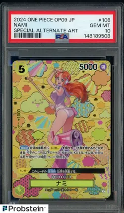 2024 One Piece OP09 Japanese Special Alternate Art #106 Nami PSA 10 GEM MINT - Image 1