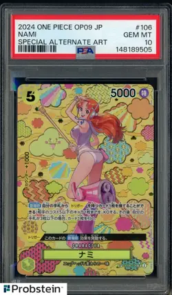 2024 One Piece OP09 Japanese Special Alternate Art #106 Nami PSA 10 GEM MINT - Image 1