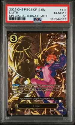 2025 ONE PIECE OP13-CARRYING ON HIS WILL SPECIAL ALTERNATE ART LILITH PSA 10 - Image 1