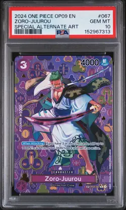 2024 ONE PIECE OP09-EMPERORS IN THE NEW WORLD #067 ZORO-JUUROU PSA 10 - Image 1