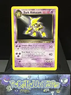 Pokemon Card Dark Alakazam 18/82 Team Rocket Set 1st Edition Non Holo Rare LP - Image 1