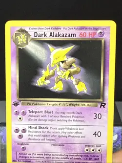 Pokemon Card Dark Alakazam 18/82 Team Rocket Set 1st Edition Non Holo Rare LP - Image 2