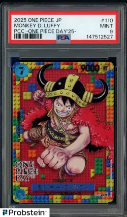 2025 One Piece JP PCC One Piece Day '25 #110 Monkey D. Luffy PSA 9 GEM MINT - Image 1