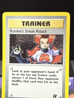 Pokemon Card Rocket's Sneak Attack 16/82 Team Rocket Holo Rare WOTC Played - Image 2