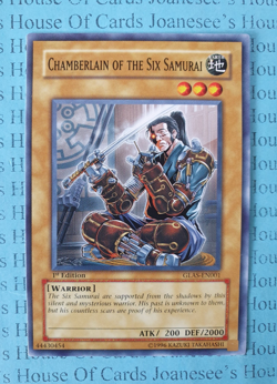 GLAS-EN001 Chamberlain of the Six Samurai Yu-Gi-Oh Card 1st Edition - Image 1