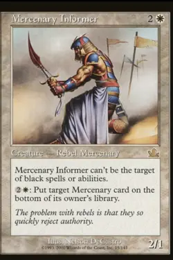 Magic the Gathering MTG Mercenary Informer (15) Prophecy LP - Image 1