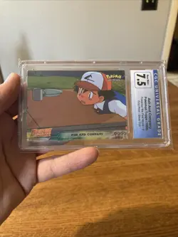 CGC 7.5 Topps Pokemon 1999 Movie ASH AND COMPANY #9 Graded 1st edition foil - Image 2