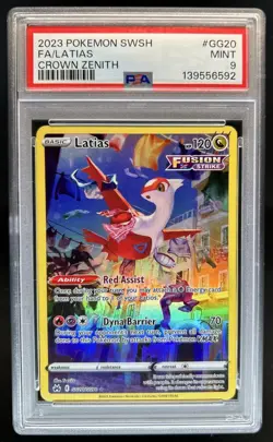 2023 Pokemon SWSH Crown Zenith Latias Galarian Gallery #GG20/GG70 PSA 9 - Image 1