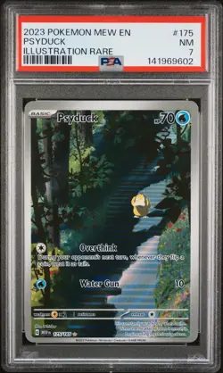 2023 POKEMON MEW EN-151 ILLUSTRATION RARE #175 PSYDUCK PSA 7 - Image 1