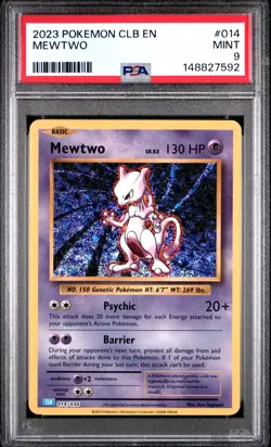 2023 POKEMON BLASTOISE & SUICUNE EX DECK #014 MEWTWO PSA 9 - Image 1