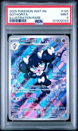 2025 Pokemon White Flare WHT En Gothorita Illustration Rare #125 PSA 9 Mint - Image 1