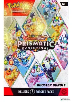 Pokemon TCG Scarlet Violet Prismatic Evolutions Booster Bundle 6 Packs Sealed - Image 1