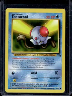 1999 Pokemon Fossil Tentacool #56/62 - Image 1