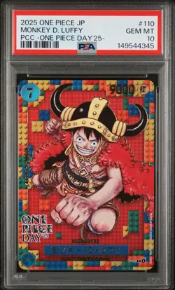 2025 ONE PIECE JPN PREM CARD COLL -ONE PIECE DAY'25- #110 MONKEY D. LUFFY PSA 10 - Image 1