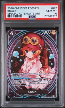 2026 ONE PIECE EB03-EXTRA BOOSTER ONE PIECE HEROINES ED #042 KOALA PSA 10 - Image 1
