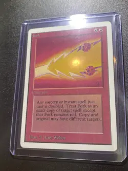 1993 WotC MAGIC the Gathering UNLIMITED unplayed rare FORK near mint - Image 5