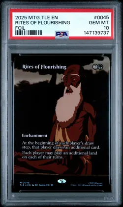 2025 MTG AVATAR: THE LAST AIRBENDER ETERNAL FOIL RITES OF FLOURISHING PSA 10 - Image 1