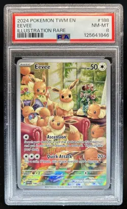 2024 Pokemon Twilight Masquerade Eevee #188/167 PSA 8 - Image 1