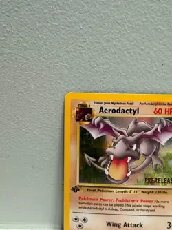 1st Edition Aerodactyl - Fossil - Holo - #1/62 - Vintage Pokemon Card Prerelease - Image 2