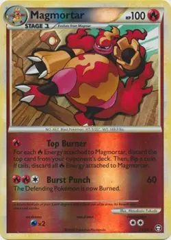 1x Magmortar - 27/102 - Rare - Reverse Holo NM-Mint Pokemon HGSS - Triumphant - Image 1