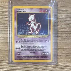 Pokemon TCG Base Set Mewtwo Holo Card 10/102 Rare NM - Image 1