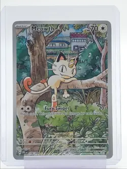 MEOWTH 2025 POKEMON PHANTASMAL FLAMES ILLUSTRATION RARE FA 106/094 Q0107 - Image 1