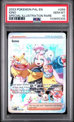 2023 POKEMON PAL EN-PALDEA EVOLVED 269 IONO SPECIAL ILLUSTRATION RARE PSA 10 GEM - Image 1