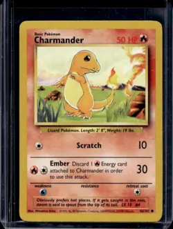 1999 Pokemon Unlimited Charmander Common #46/102 - Image 1