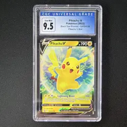 Pokemon Pikachu V SWSH198 Sword & Shield Promo Holo CGC 9.5 2022 - Image 1