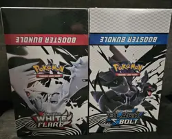 6 Pokemon Black Bolt & White Flare Booster Bundle Factory Sealed Display Cases - Image 1