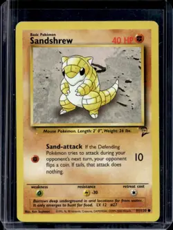2000 Pokemon Set 2 Sandshrew #91/130 - Image 1