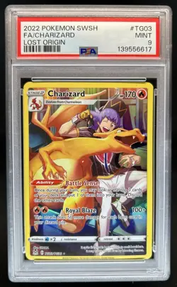 2022 Pokemon SWSH Lost Origin Charizard Trainer Gallery #TG03/TG30 PSA 9 - Image 1