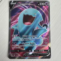Pokemon Cards Wobbuffet V 191/202 Full Art Ultra Rare Sword & Shield Base NM - Image 1