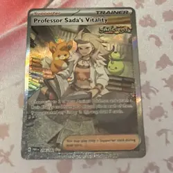 Professor Sada's Vitality Trainer Pokemon TCG Paradox Rift Full Art Card 256/182 - Image 1