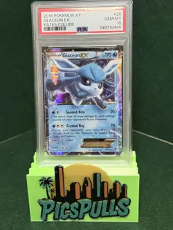 2016 POKEMON XY FATES COLLIDE #20 GLACEON EX PSA 10 GEM MINT! FREE SHIPPING! - Image 1