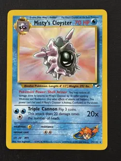 Pokemon Misty's Cloyster 29/132 Gym Heroes Regular Rare 70HP Stage 1 - Image 1