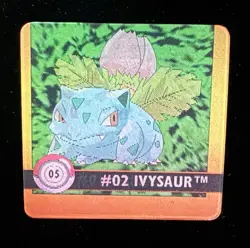 1999 Pokemon Artbox Premier Edition Lenticular Card Bulbasaur Ivysaur #04 #05 - Image 2
