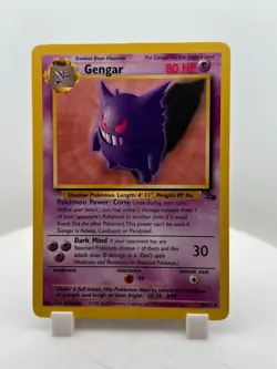 Gengar 20/62 Base Set Pokemon Card 1999 WOTC Non Holo Vintage LP - Image 1