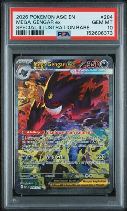 2026 POKEMON ASCENDED HEROES SPECIAL ILLUSTRATION RARE MEGA GENGAR EX PSA 10 SIR - Image 1