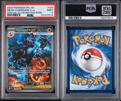 2025 POKEMON PFL EN-PHANTASMAL FLAMES #125 MEGA CHARIZARD X EX PSA 9 - Image 1