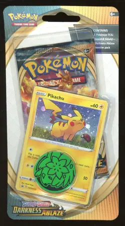 Pokemon SWSH Darkness Ablaze Single Booster Blister Pack (Pikachu) NEW Sealed - Image 1
