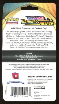 Pokemon SWSH Darkness Ablaze Single Booster Blister Pack (Pikachu) NEW Sealed - Image 2