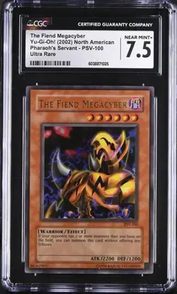The Fiend Megacyber *CGC 7.5* PSV-100 *Ultra Rare* 2002 *Vintage* Yugioh - Image 1