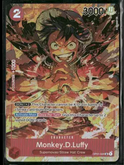 2022 One Piece Monkey.D.Luffy OP01-024 Romance Dawn Alternate Art - Image 1