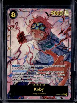 2025 One Piece A Fist of Divine Speed Koby Secret Rare Alternative Art #OP11-119 - Image 1