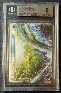 Spanish Pokemon Heartgold & Soulsilver Lugia Top Legend #113 BGS 9 w/Subgrades - Image 2