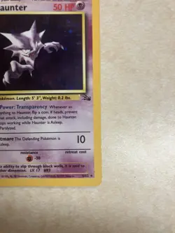 1999 Pokemon Fossil Haunter Holo Rare Unlimited #6/62 UNGRADED Pokemon card - Image 4